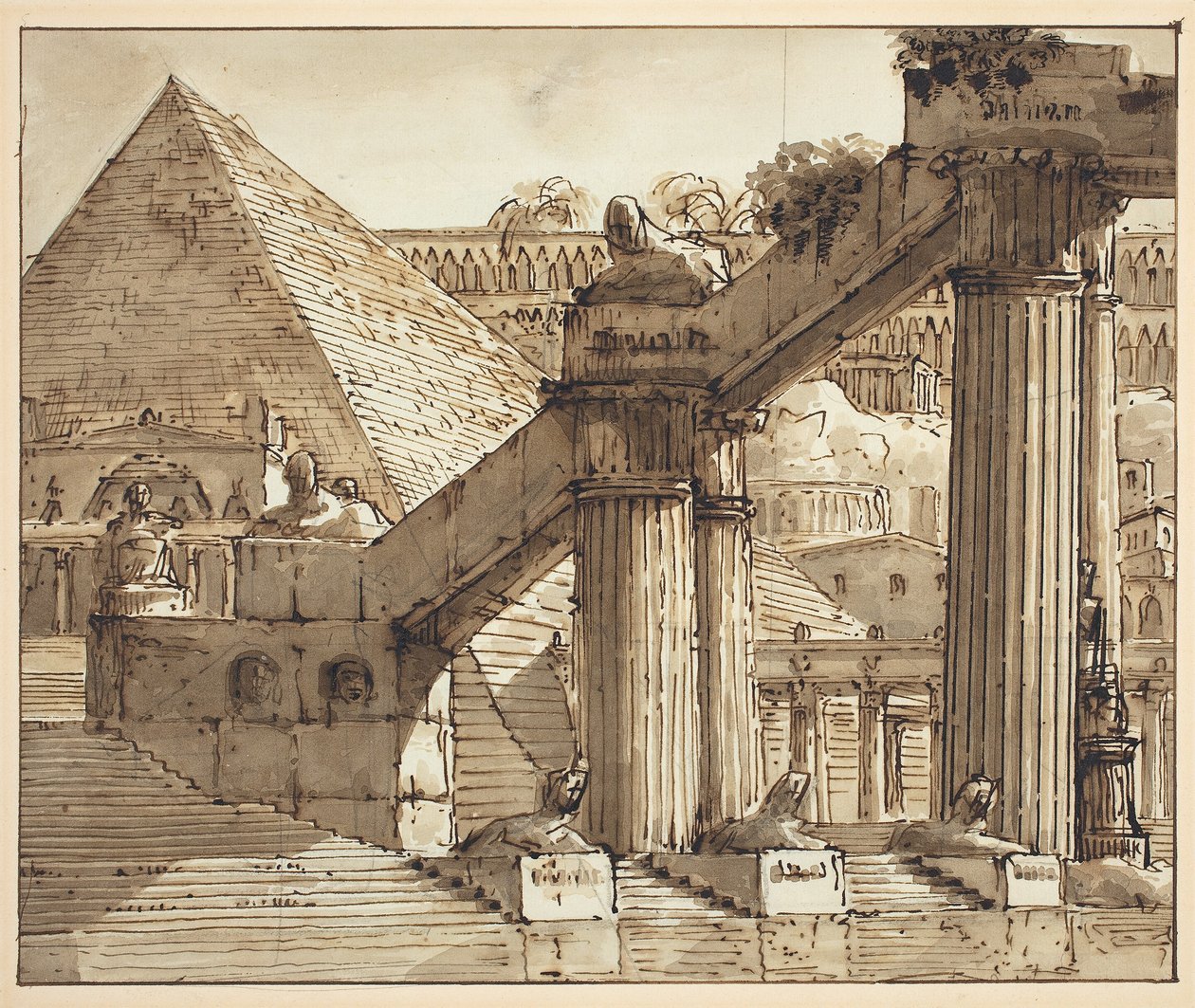 Egyiptomi Színpadtervezés alkotó: Pietro Gonzaga