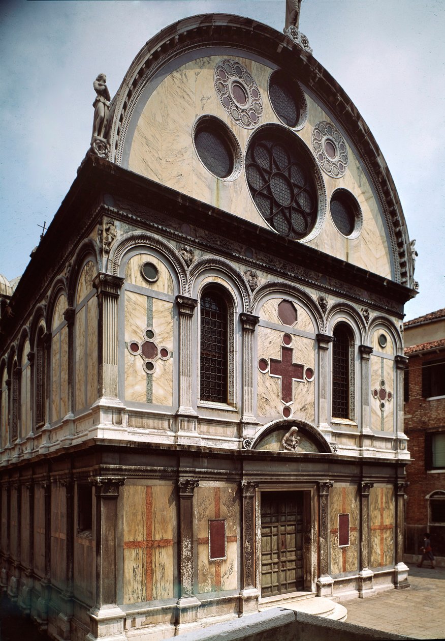 A Santa Maria dei Miracoli (Csodák Szent Mária) templomának homlokzata Pietro Lombardo (1435-1515) 1481-1489 Velence, Olaszország alkotó: Pietro Lombardo