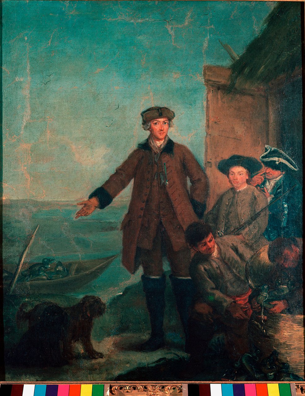 Kacsavadászat a lagúnában Pietro Longhi (1702-1785) festménye 1765-1770 V. 61x50 cm Velence Pinacoteca Querini-Stampalia alkotó: Pietro Longhi