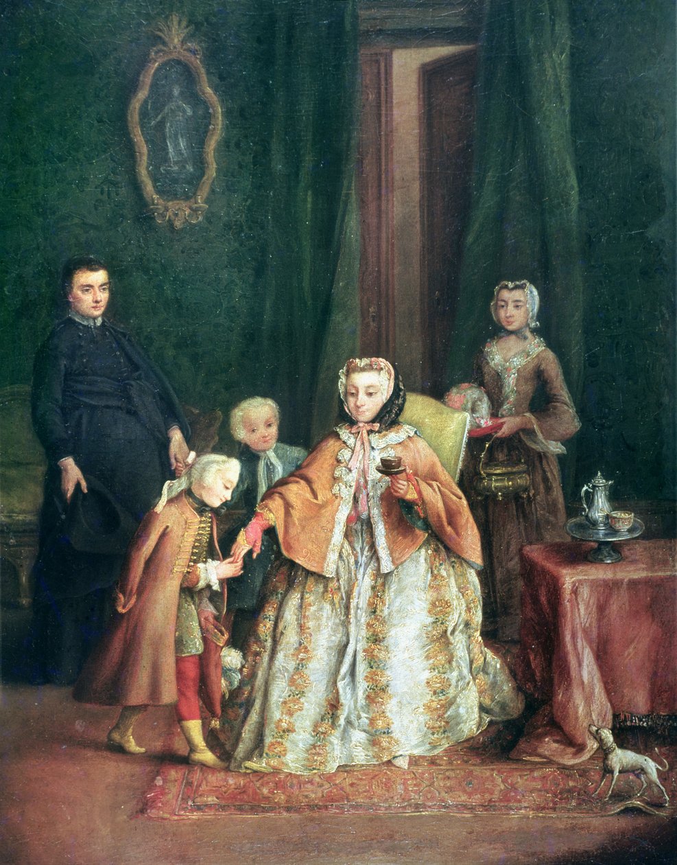 Csók a kezet alkotó: Pietro Longhi