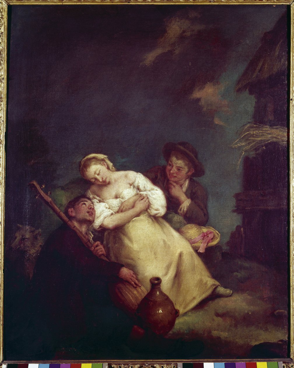 Alvó mezőgazdaság - Pietro Longhi (1702-1785) festménye, olaj, vászon, 61x50 cm, 1750 körül. Velence, Querini Stampalia Alapítvány alkotó: Pietro Longhi