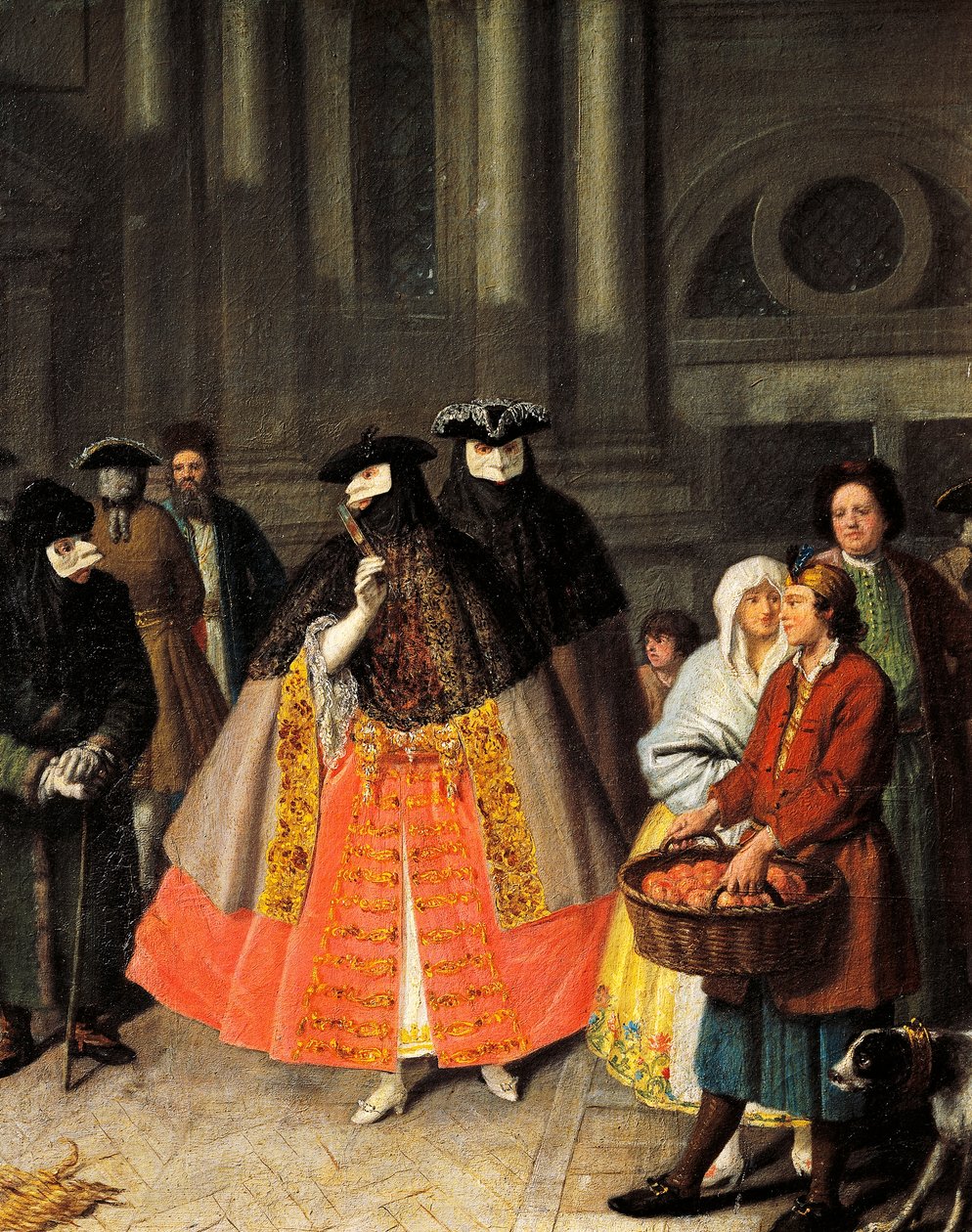 Beszélgetések a Baute-maszkok között, Pietro Longhi (1701-1785) alkotó: Pietro Longhi