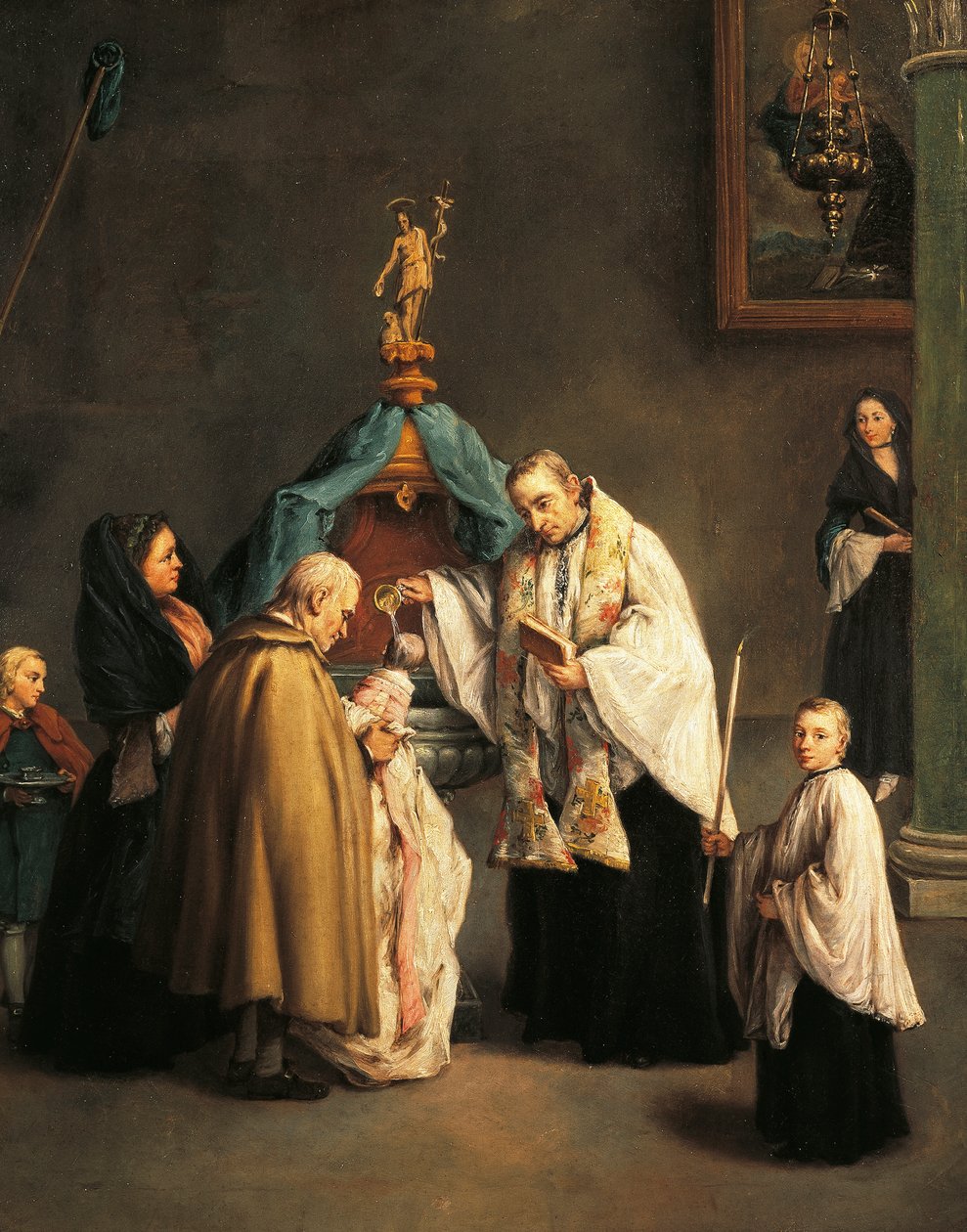 A keresztség, Pietro Longhi (1701-1785) alkotó: Pietro Longhi