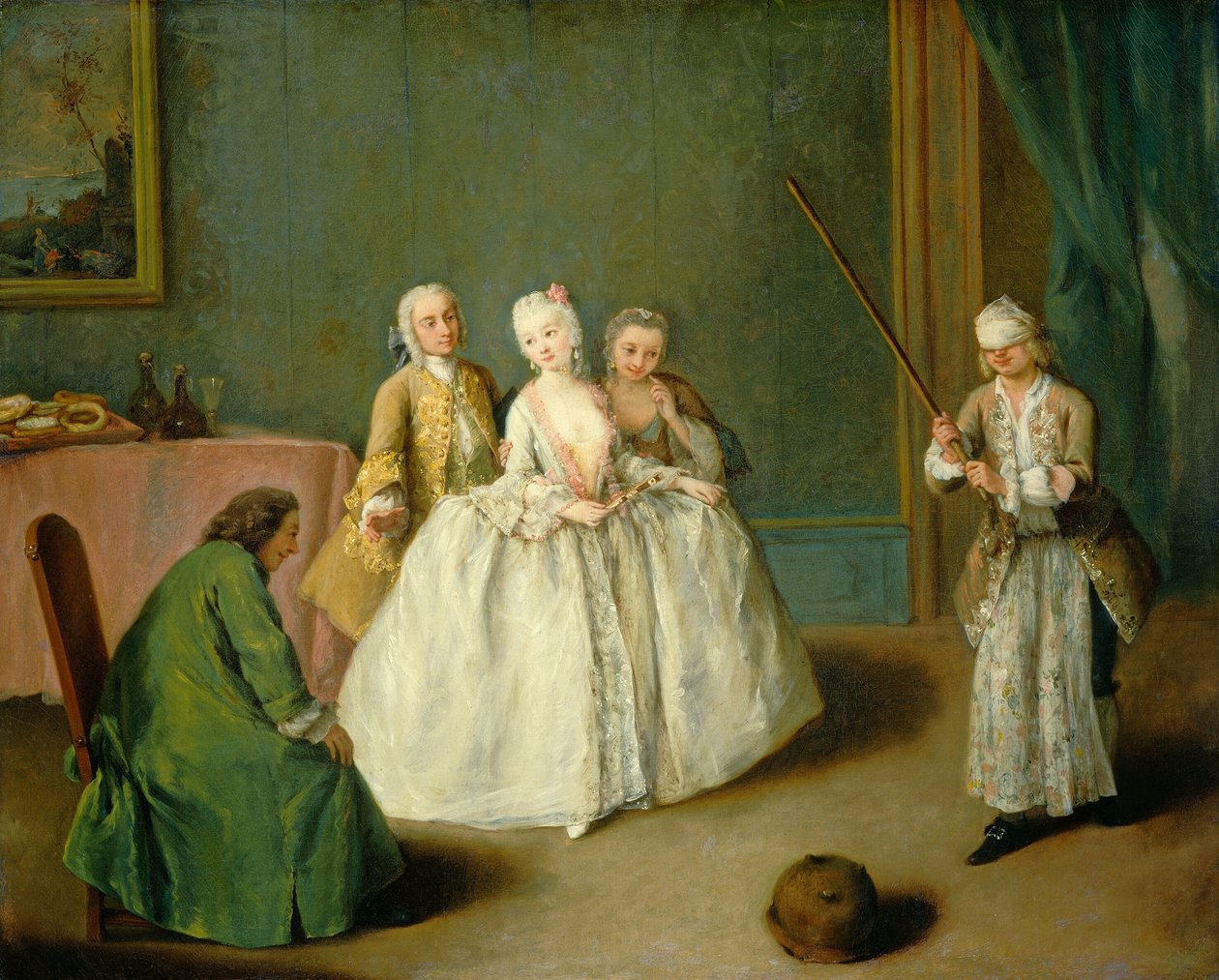 A játék a főzőedényben alkotó: Pietro Longhi