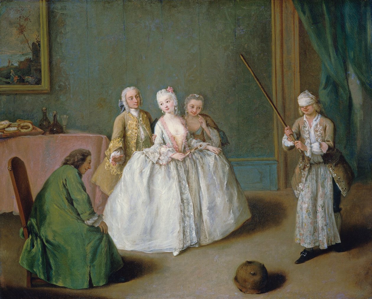 A játék a főzőedényben alkotó: Pietro Longhi