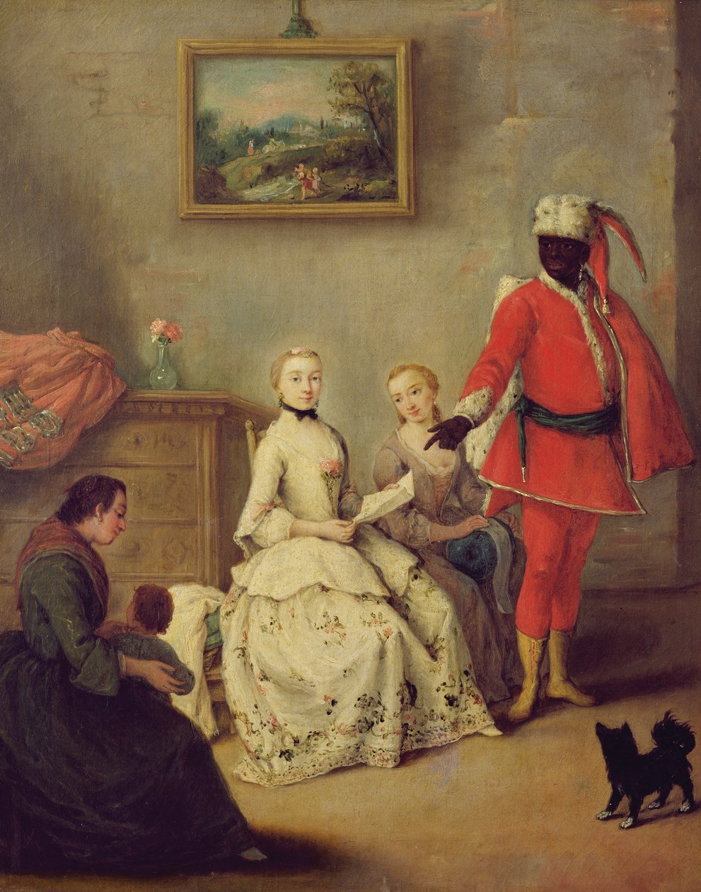 A mór levele, 1750 körül (olaj, vászon) (restaurálás után) alkotó: Pietro Longhi