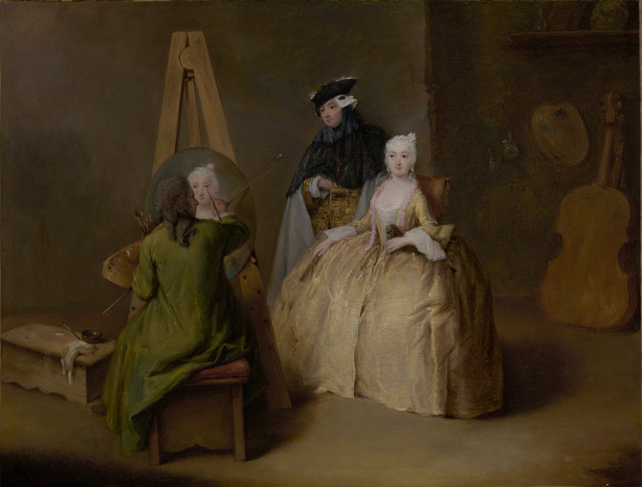 A festő műtermében, 1741-4 alkotó: Pietro Longhi