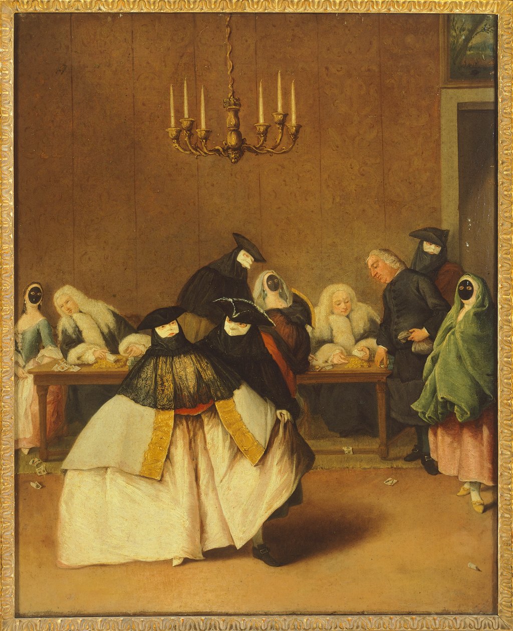 A Ridotto, Velencei maszkok, Pietro Longhi (1701-1785) alkotó: Pietro Longhi