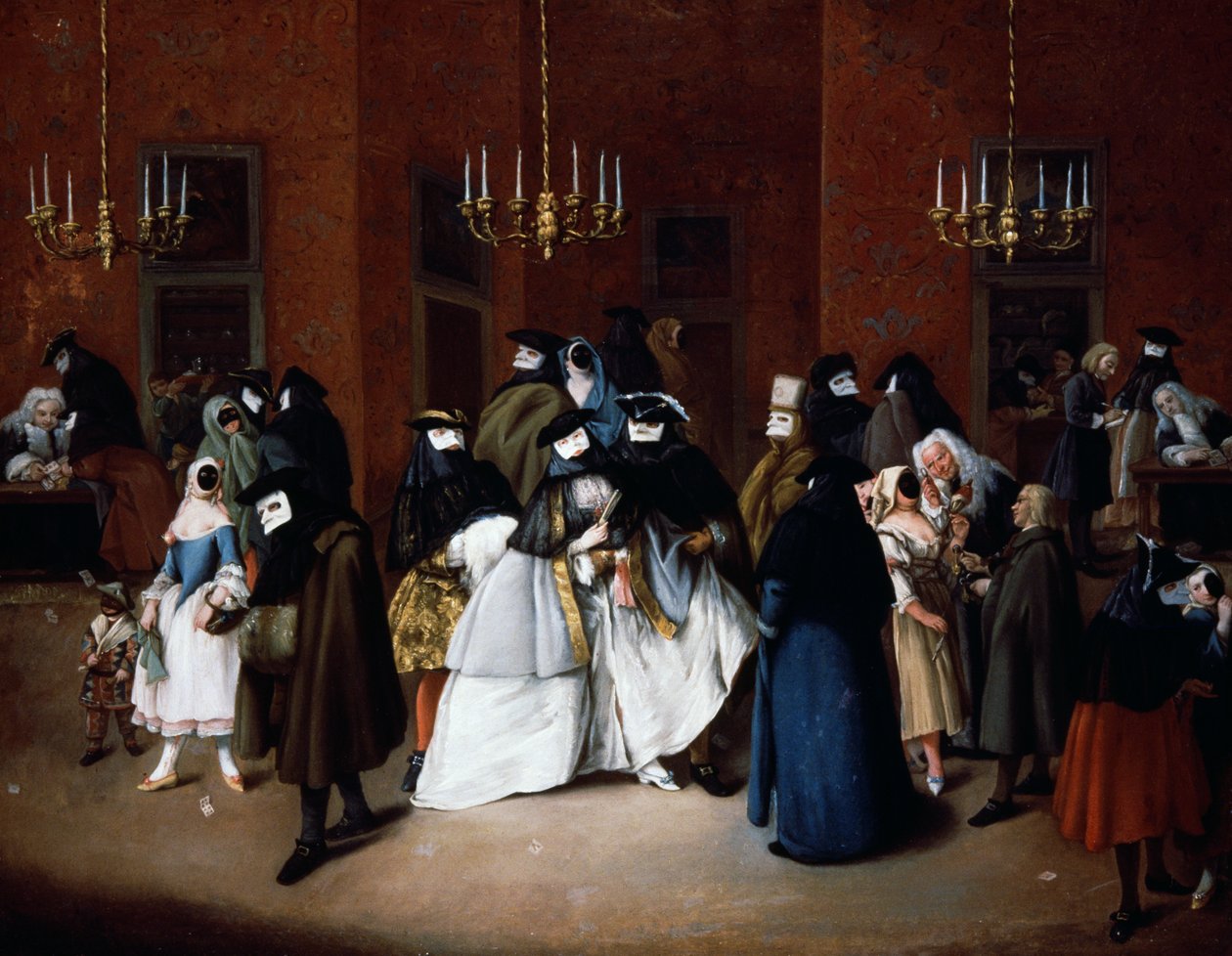 A Velencei Ridotto, 1750 körül (olaj, vászon) alkotó: Pietro Longhi