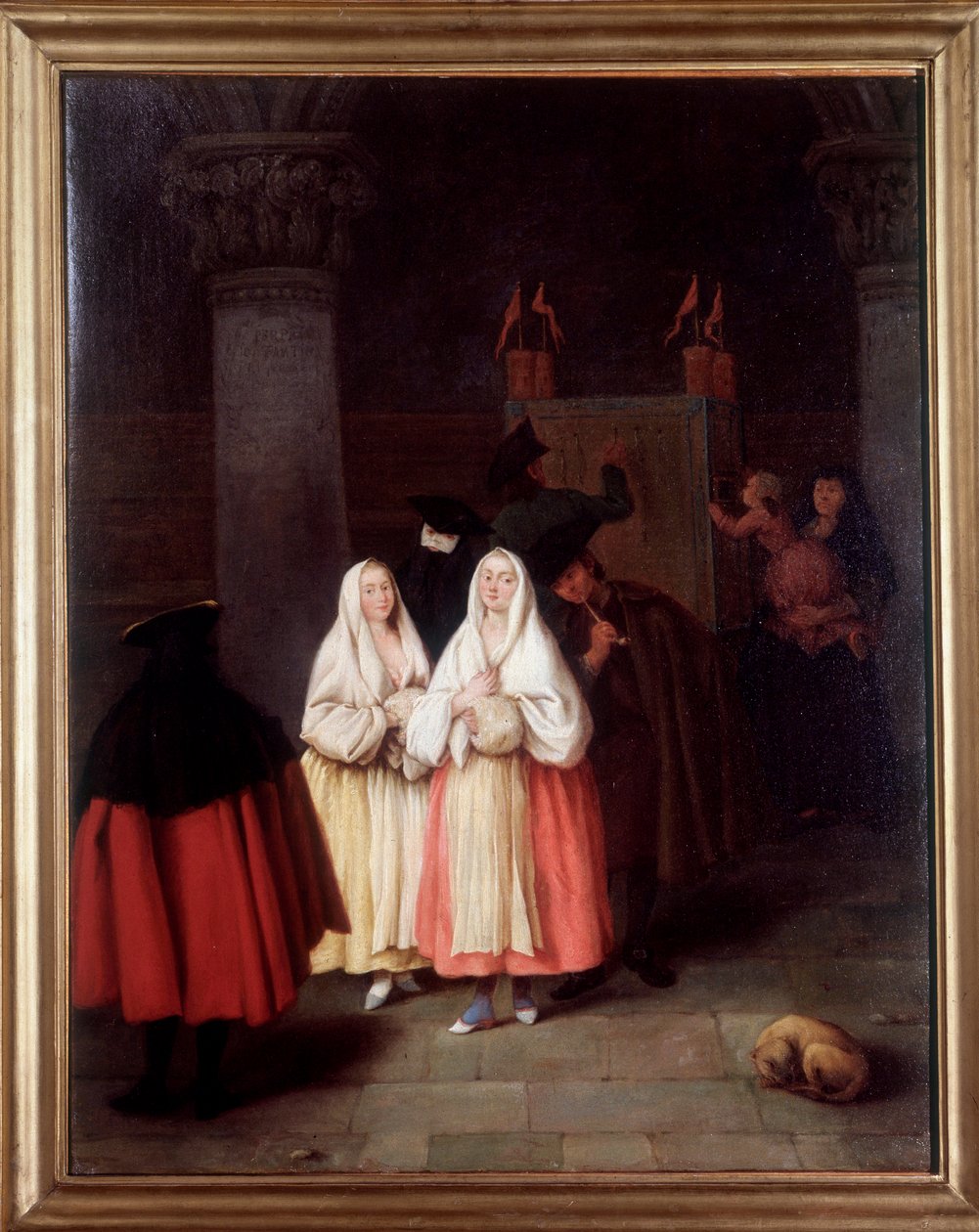 A kozmoráma, perspektivikus képek kiállítása (Festészet alkotó: Pietro Longhi
