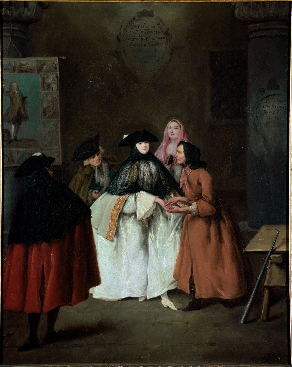 A jós (The fortune teller) (The indovina) Pietro Longhi (1702-1785) festménye 1752-1756 Méret 62x50 cm Velence, Ca