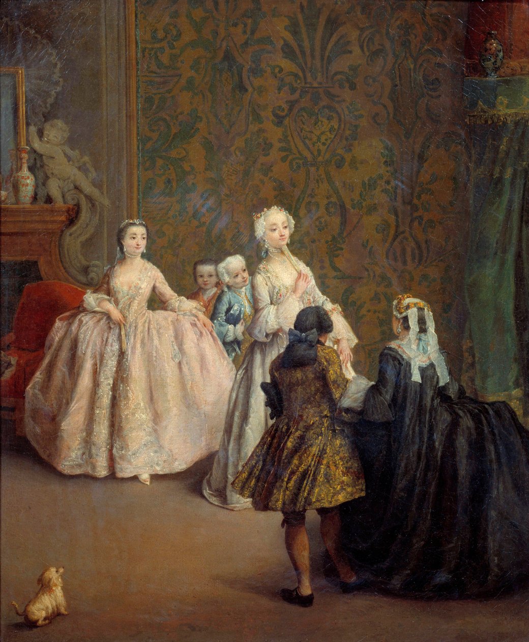 A bemutató Pietro Longhi (1702-1785) festménye 18. századi nap. 0,64x0,5 m alkotó: Pietro Longhi