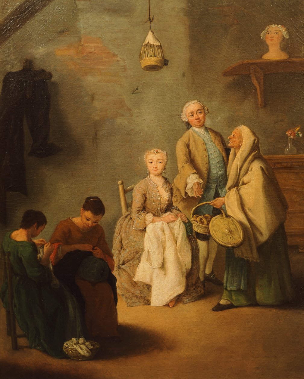A bussolai (velencei édességek) eladója, Pietro Longhi (1701-1785) alkotó: Pietro Longhi