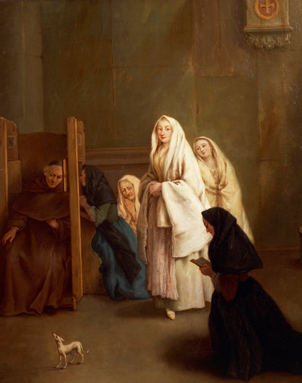 A hét szentség: Gyónás, Pietro Longhi (1701-1785), olaj, vászon, 61x50 cm, 1755-57 előtt, alkotó: Pietro Longhi
