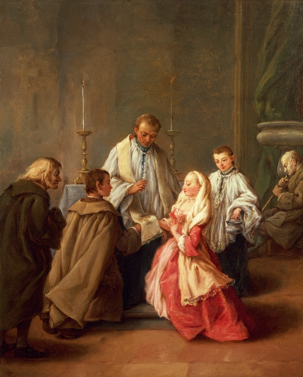 A hét szentség: Pietro Longhi (1701-1785) házassága, olaj, vászon, 61x50 cm, 1755-57 előtt alkotó: Pietro Longhi