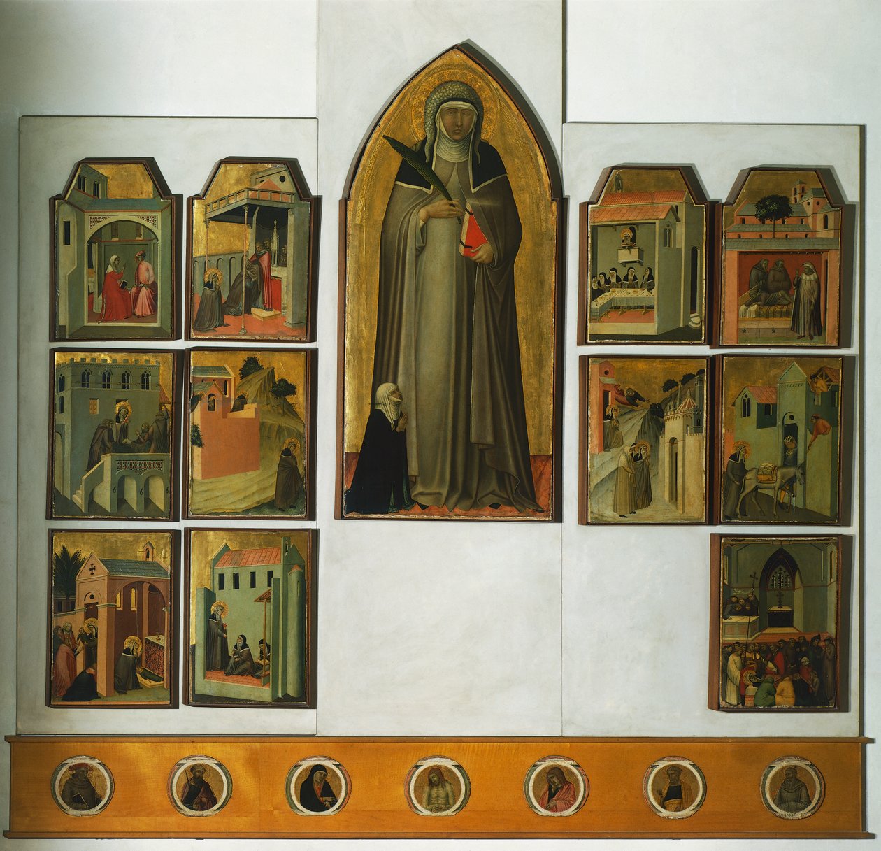 Pietro Lorenzetti (kb. 1280-1348) Áldott alázat oltárképe, táblán tempera és arany alkotó: Pietro Lorenzetti