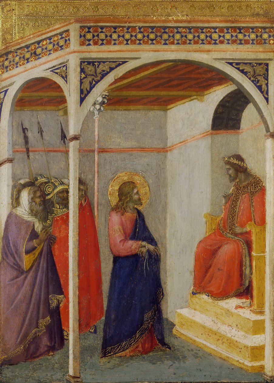 Krisztus Pilátus előtt, 1335 körül. alkotó: Pietro Lorenzetti