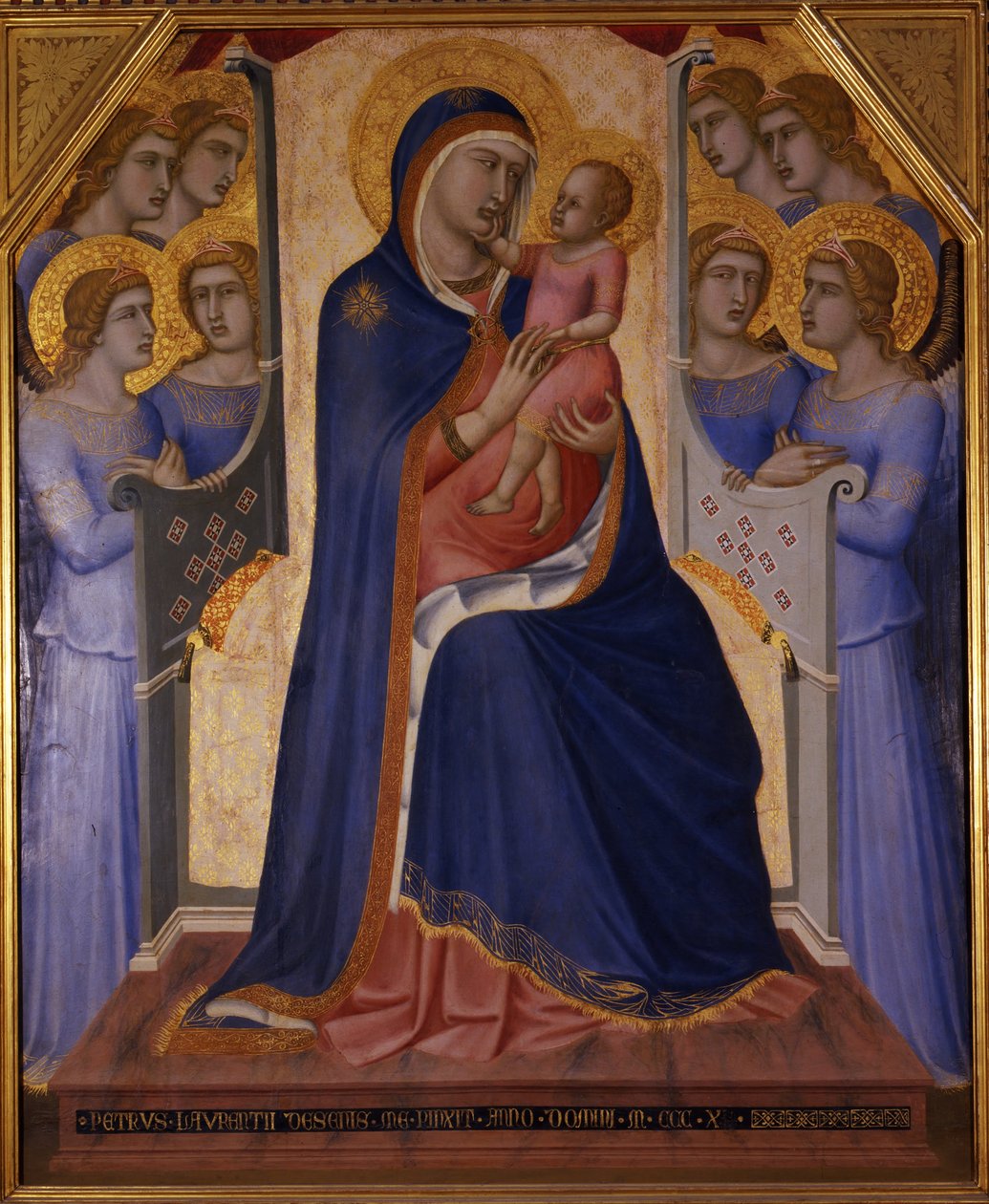Madonna és az angyalokkal trónoló gyermek, 1340 alkotó: Pietro Lorenzetti