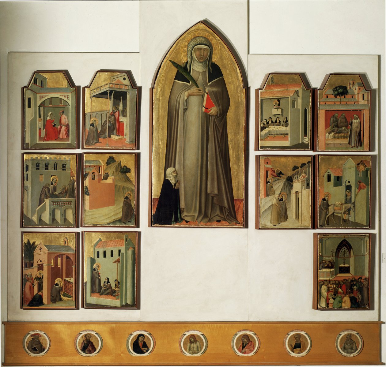 Beata Umilta életének poliptichonja - Detrempe fán alkotó: Pietro Lorenzetti