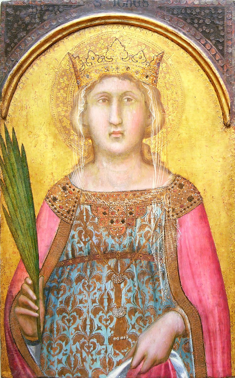 Alexandriai Szent Katalin, nem sokkal 1342 után. alkotó: Pietro Lorenzetti