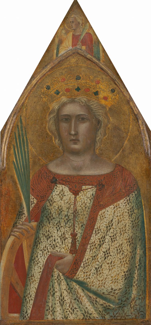 Alexandriai Szent Katalin angyallal [jobb oldali panel] alkotó: Pietro Lorenzetti