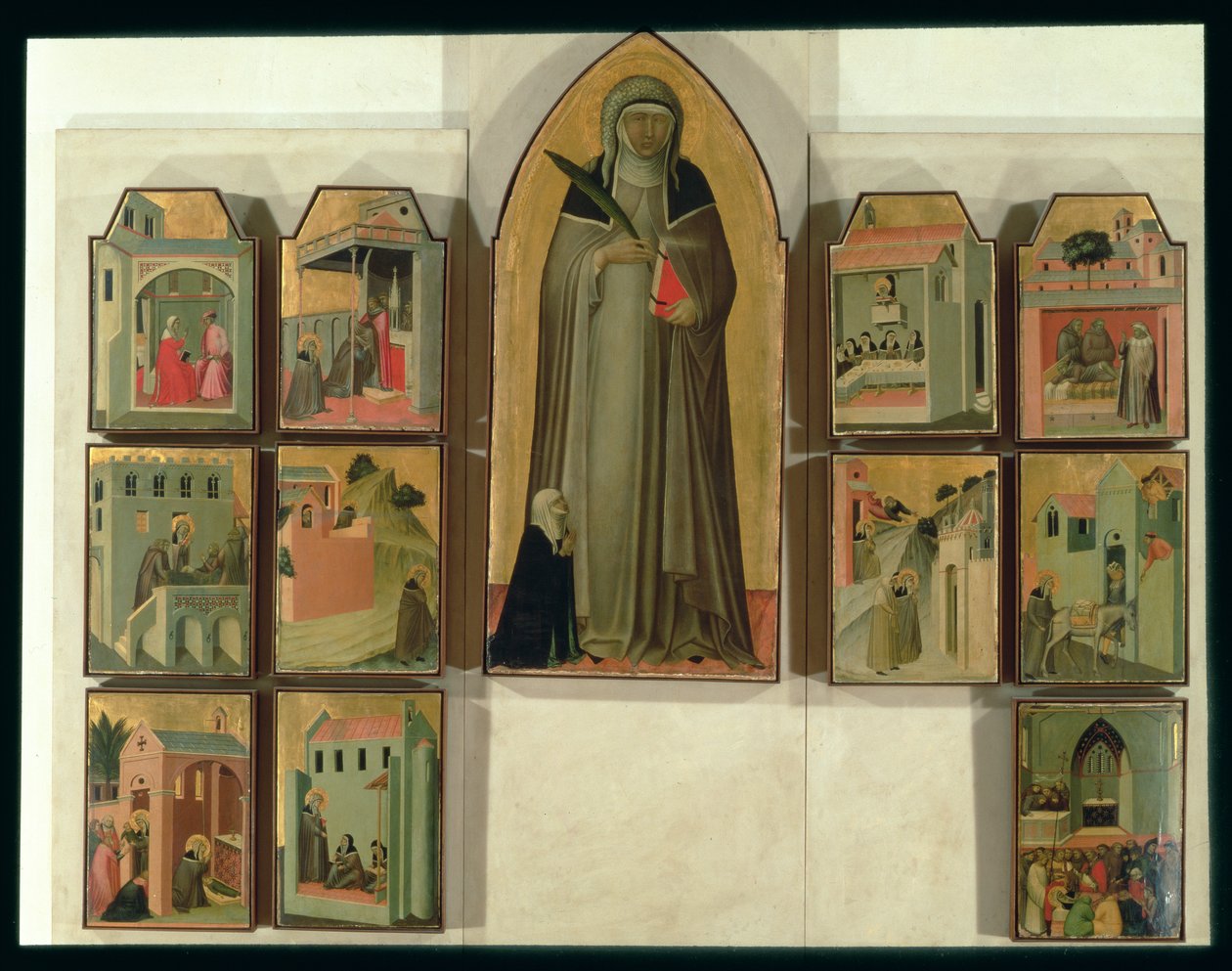 Jelenetek az áldott alázat életéből, 1341 körül (tempera a panelen) (részletekért lásd: 85685) alkotó: Pietro Lorenzetti