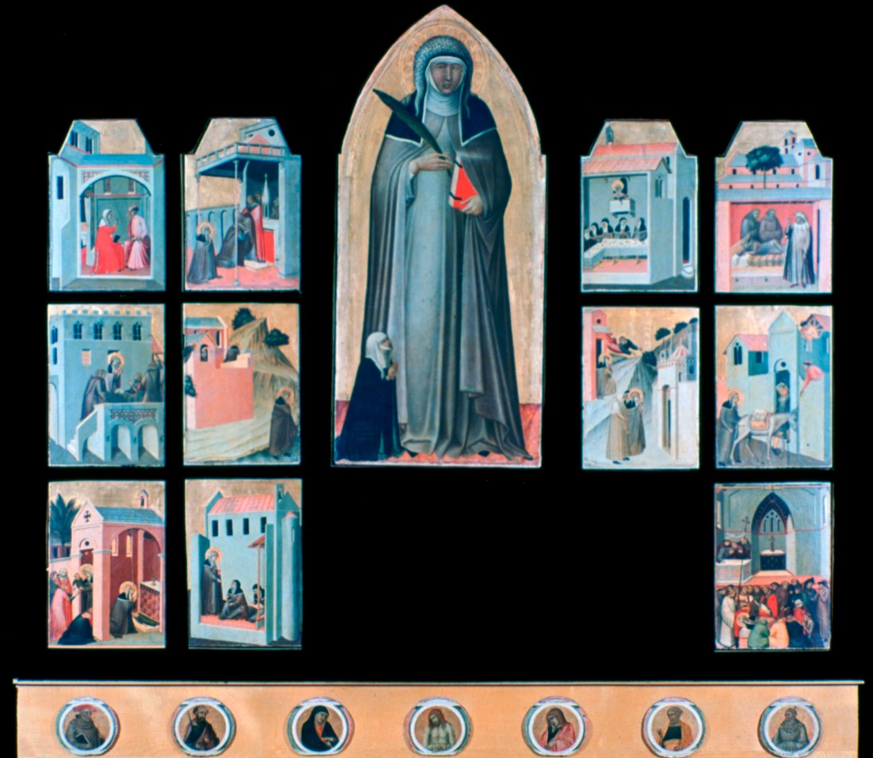 Az áldott alázat és tizenegy történet az életéből, c1306-1348 alkotó: Pietro Lorenzetti