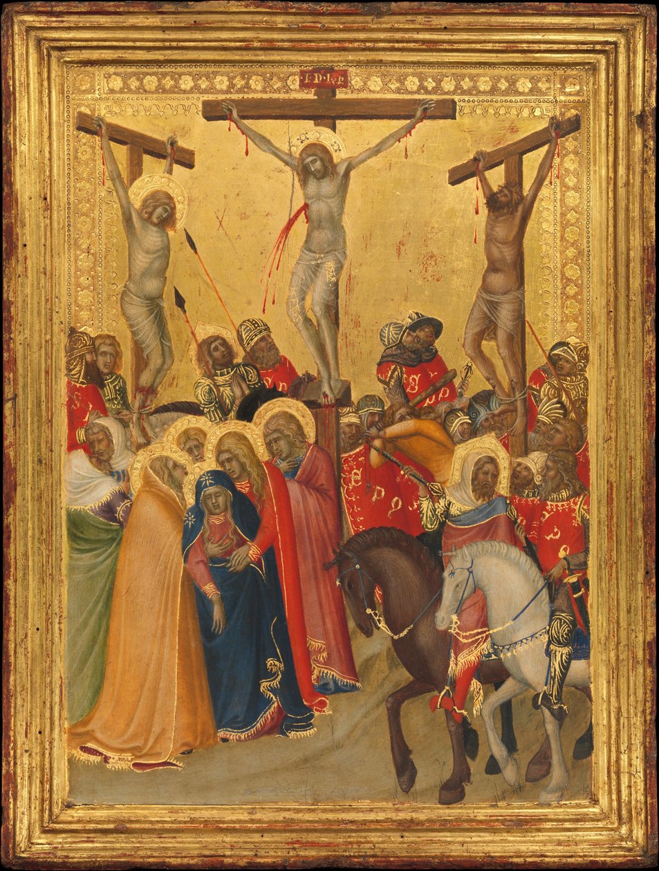 A keresztre feszítés, 1340-es évek. alkotó: Pietro Lorenzetti