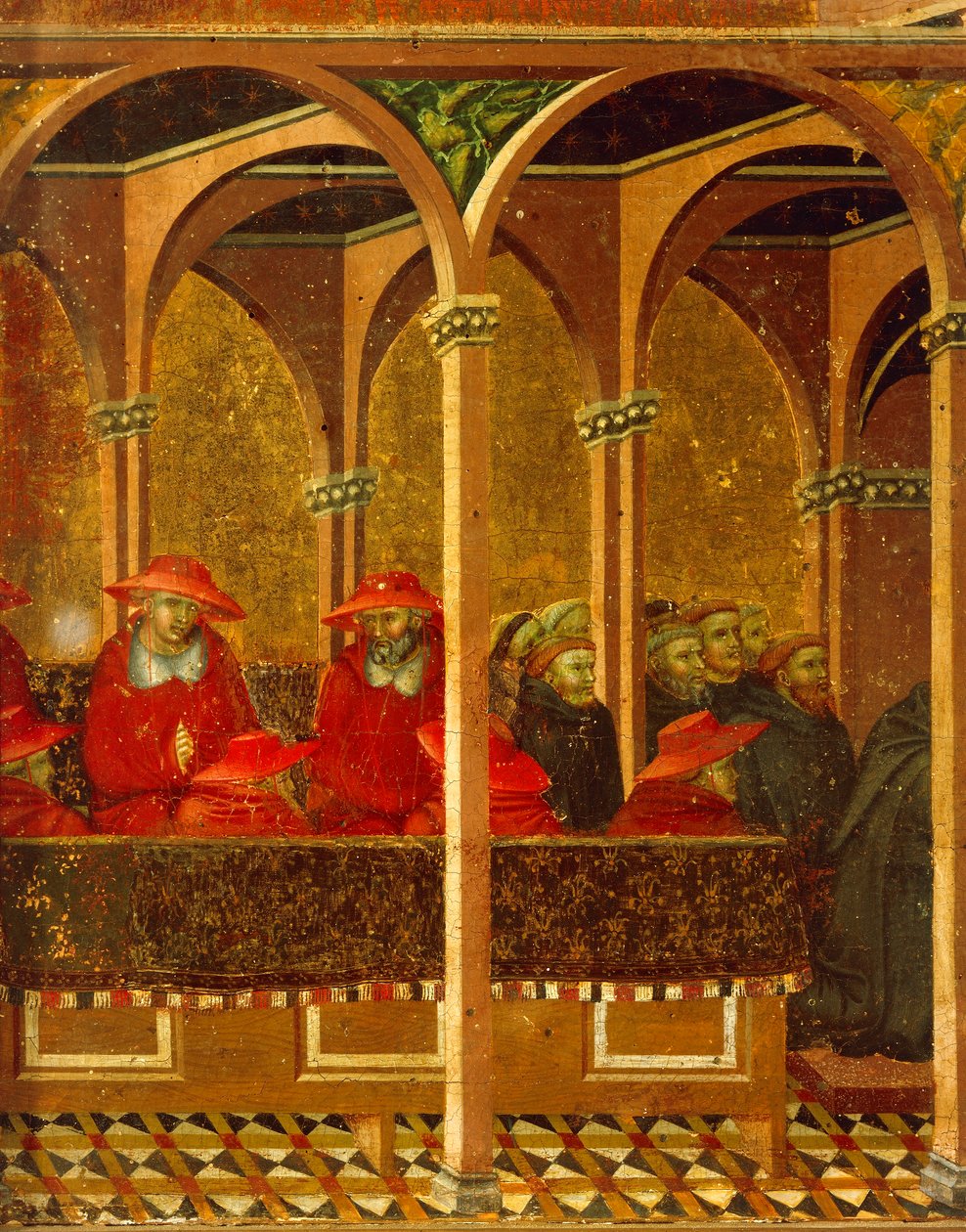 Honorius pápa jóváhagyta az új karmelita szokást IV alkotó: Pietro Lorenzetti