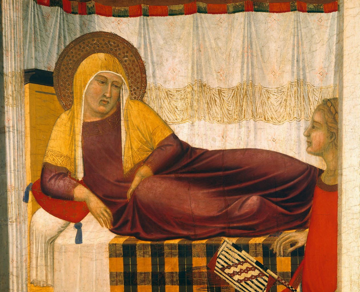 Pietro Lorenzetti (kb. 1280-1348) Szűz születésének triptichonja, tempera fán alkotó: Pietro Lorenzetti