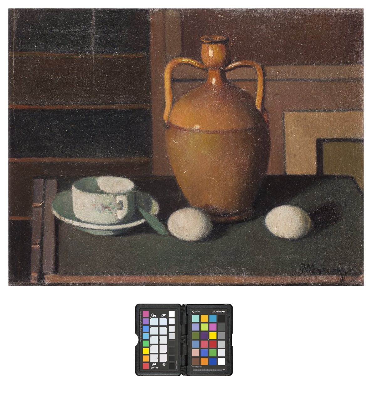 Csendélet tojással, 1924 alkotó: Pietro Marussig