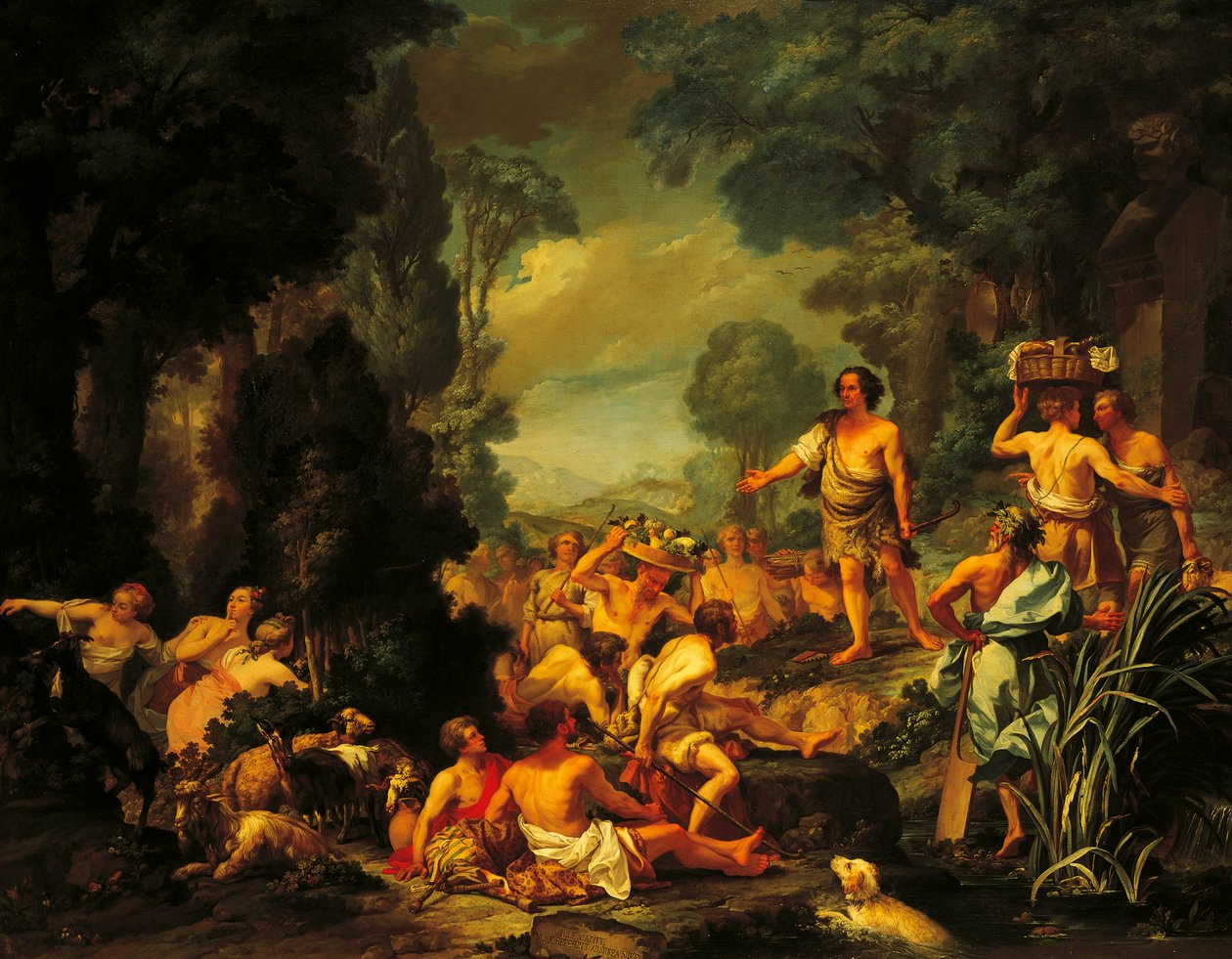 Frugoni Arcadiában, 1760 körül, Pietro Melchiorre Ferrari (1735-1787) alkotó: Pietro Melchiorre Ferrari