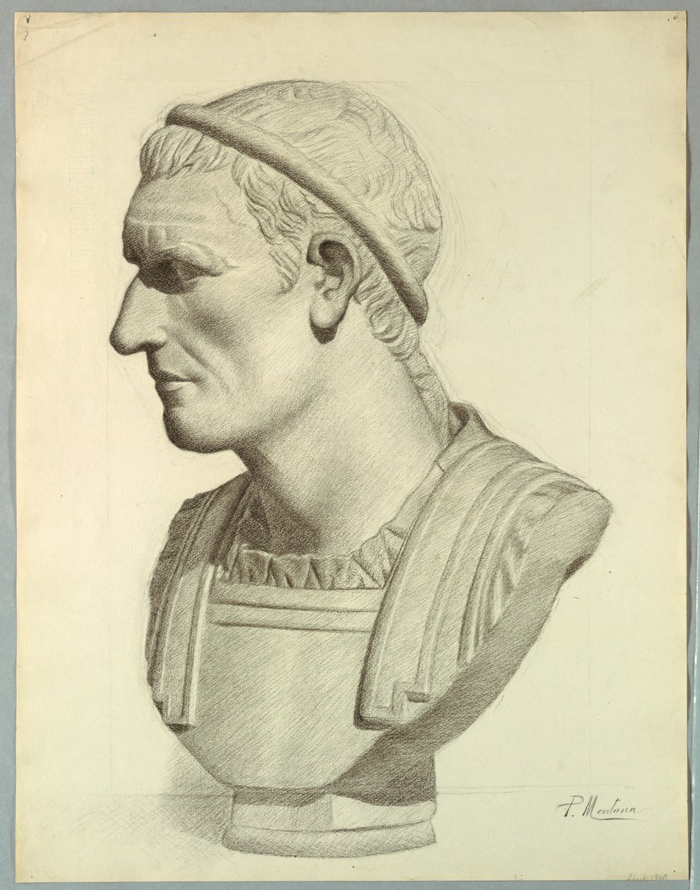 Egy római szenátor mellszobra (gipszből készült) alkotó: Pietro Montana