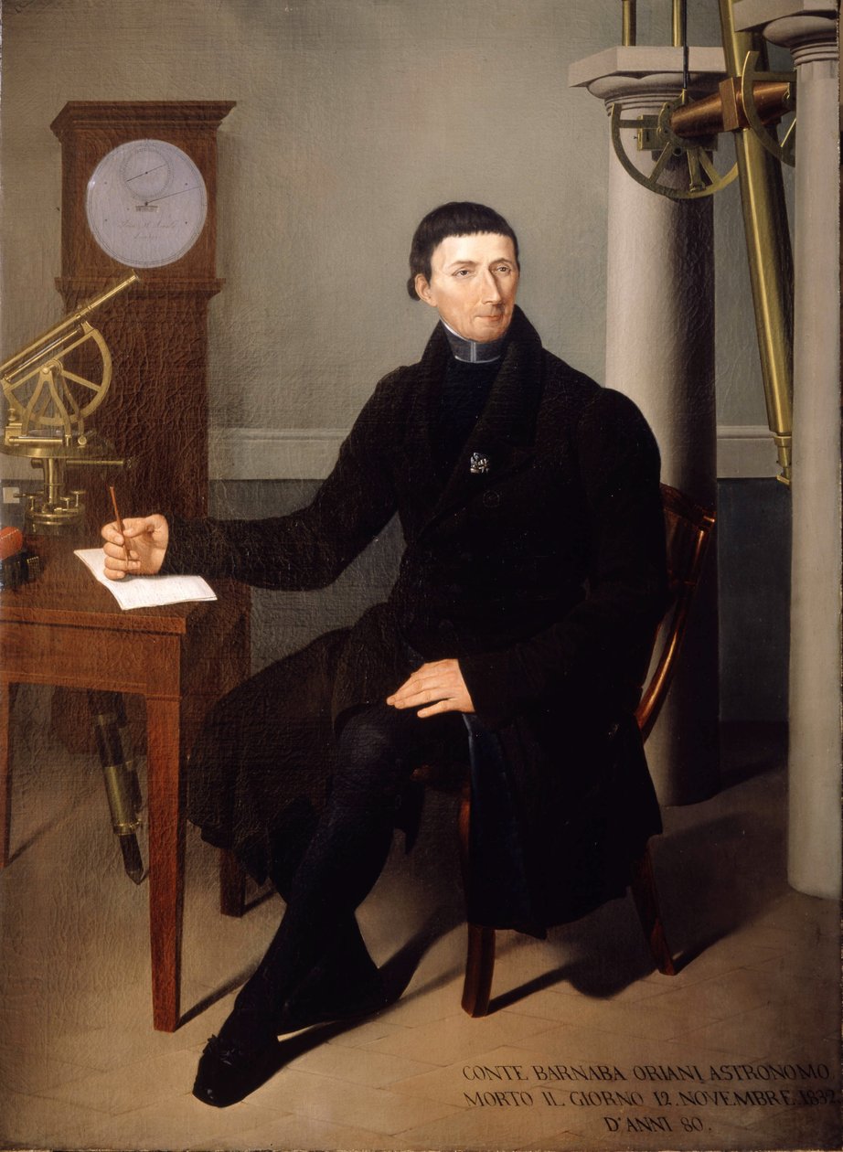 Oriani Barnaba csillagász (1752-1832) portréja, N. Carducci. 19. századi festészet. alkotó: Pietro Narducci