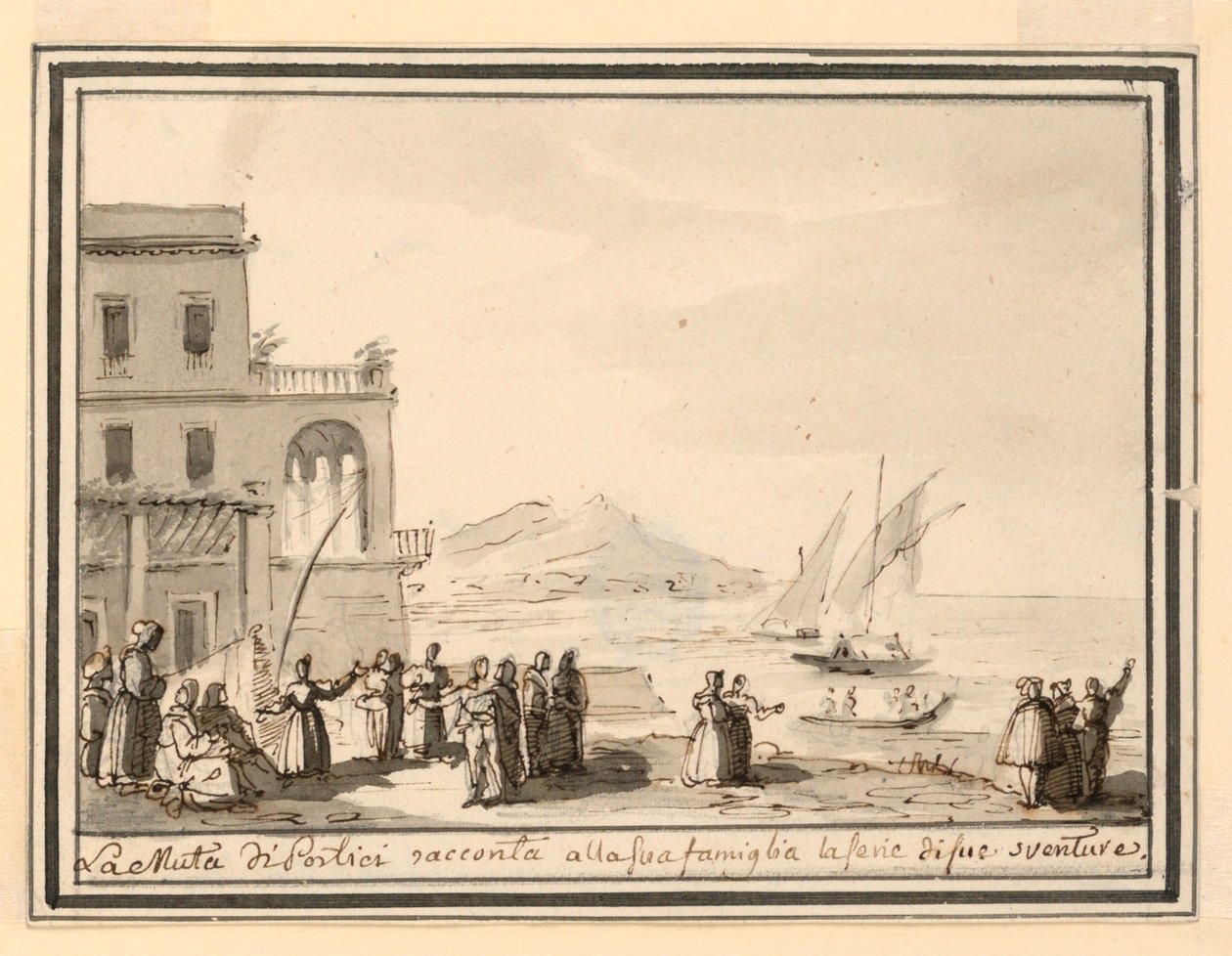 Színpadtervezés, tengeri kikötő alkotó: Pietro Narducci