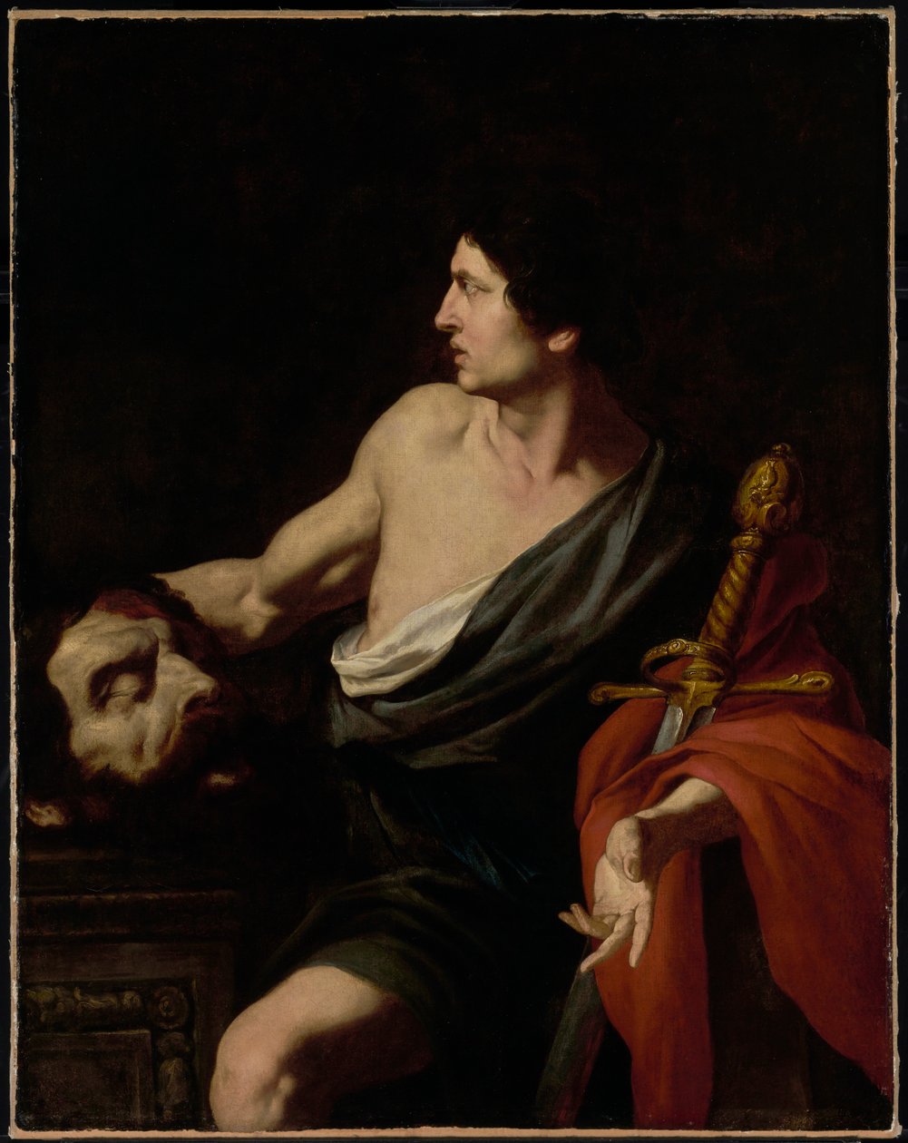 Dávid Góliát fejével, 1630 körül (olaj, vászon) alkotó: Pietro Novelli