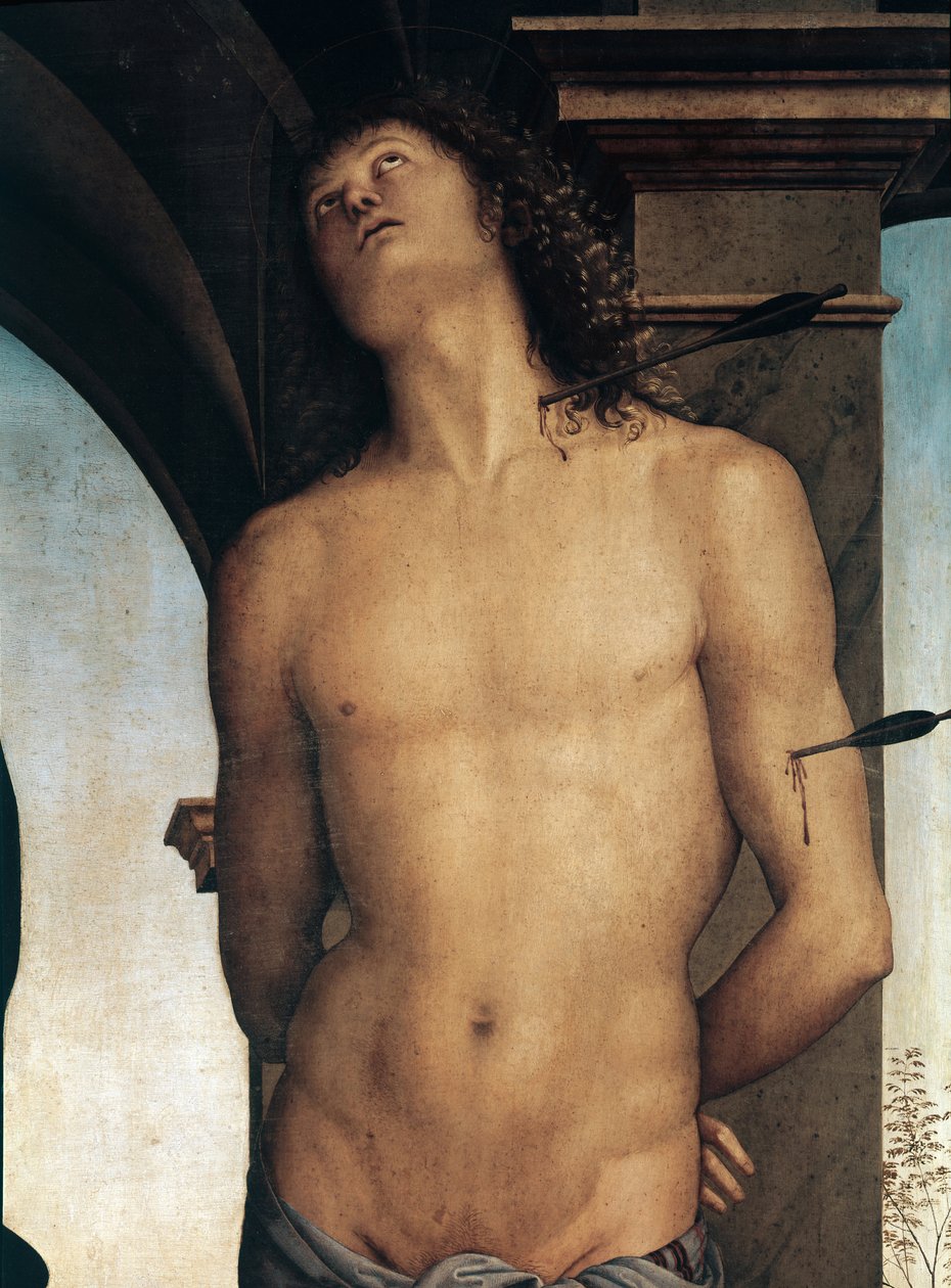 Szent Sebastian részlete (Festmény alkotó: Pietro Perugino