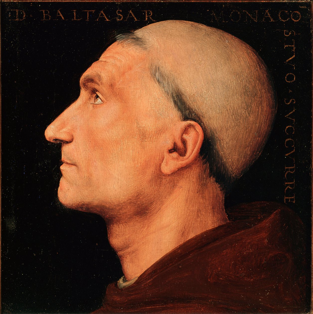 Don Baldassarre portréja – Antonio di Angelo, a Vallombrosa Apátság szerzetese A Vallombreuse-i kolostor egyik szerzetesének profilja. Pietro Vannucci dit il Perugino festménye (A Perugin alkotó: Pietro Perugino