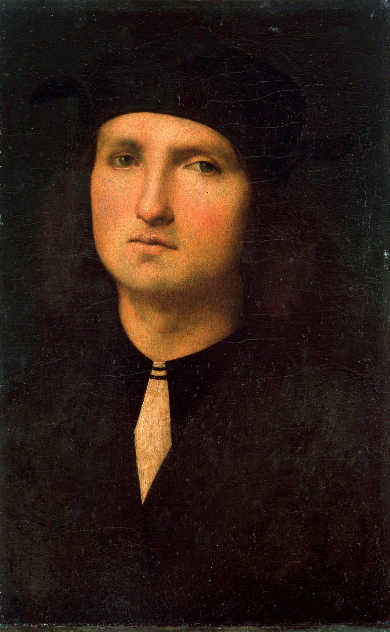 Fiatal férfi portréja, 1495 és 1500 között. alkotó: Pietro Perugino