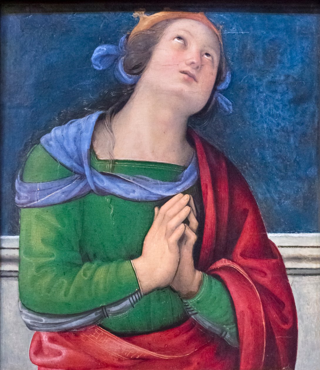 Szent Flavia (olaj, fa) alkotó: Pietro Perugino