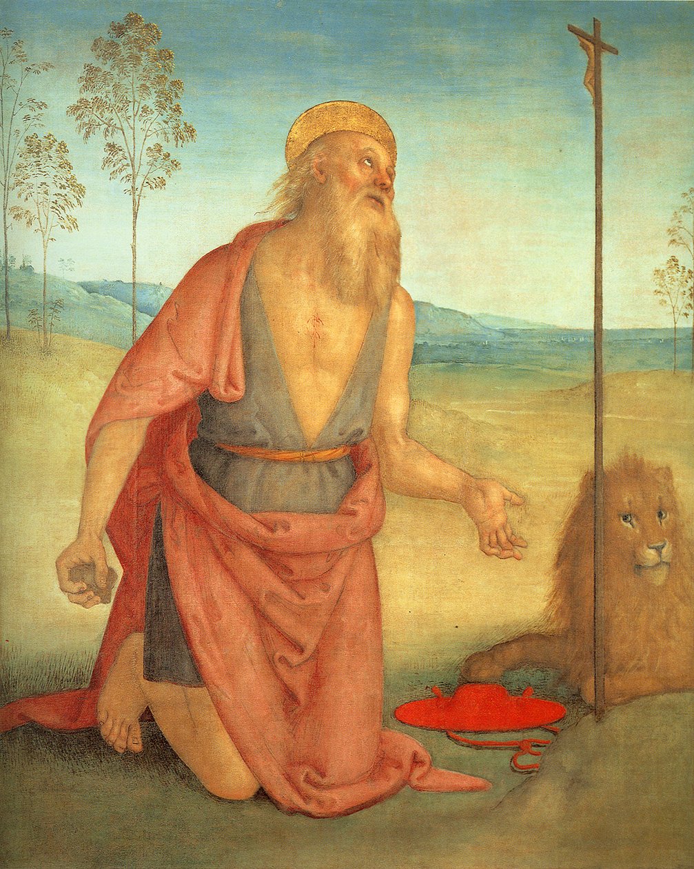 Szent Jeromos, Kr. e. 1512 alkotó: Pietro Perugino