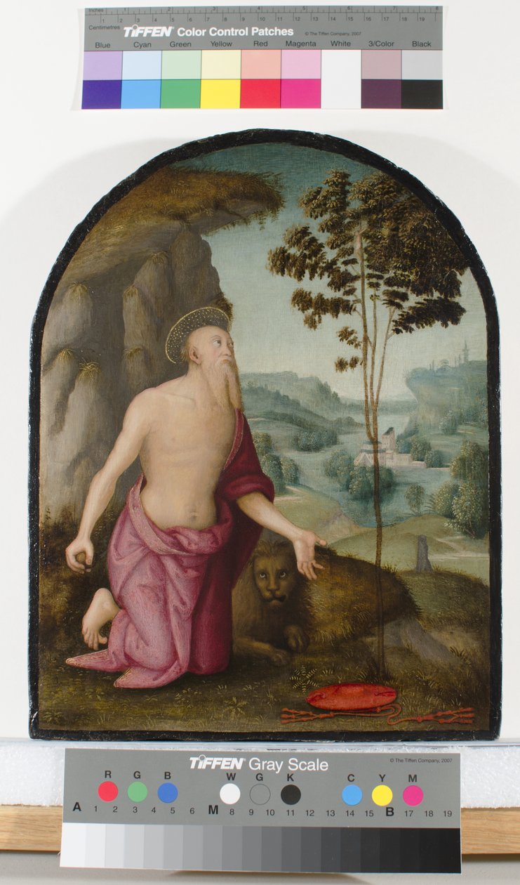 Szent Jeromos a vadonban, 1510-1515 körül alkotó: Pietro Perugino