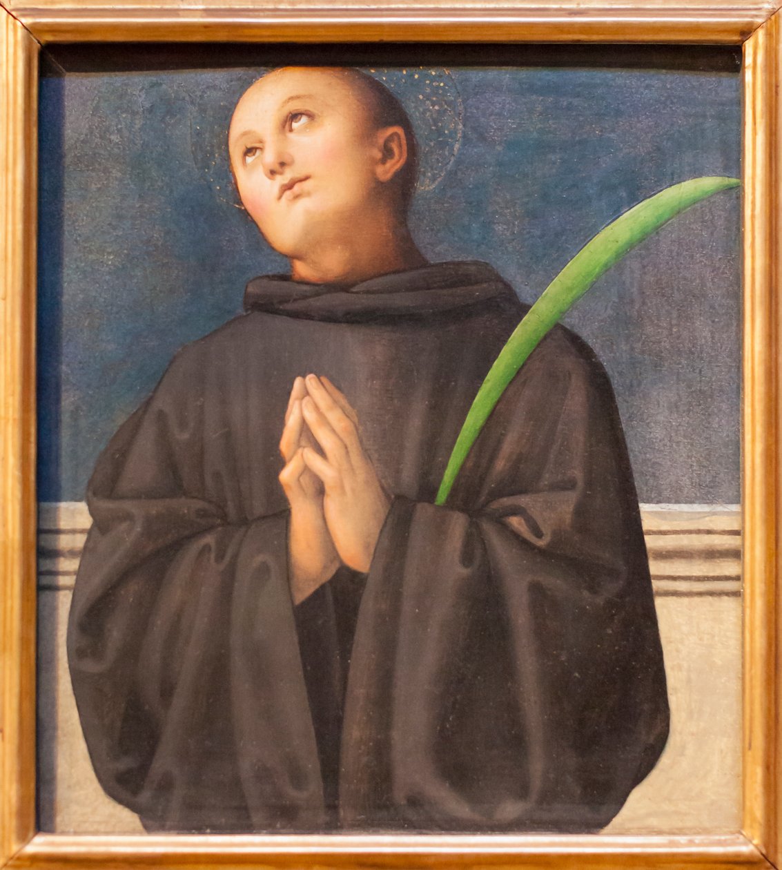 St Placidus (olaj, fa) alkotó: Pietro Perugino