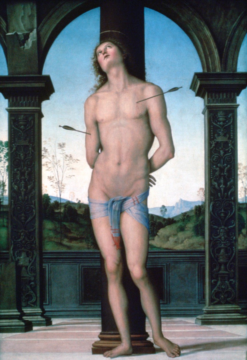 Szent Sebestyén, 1470-1523 alkotó: Pietro Perugino