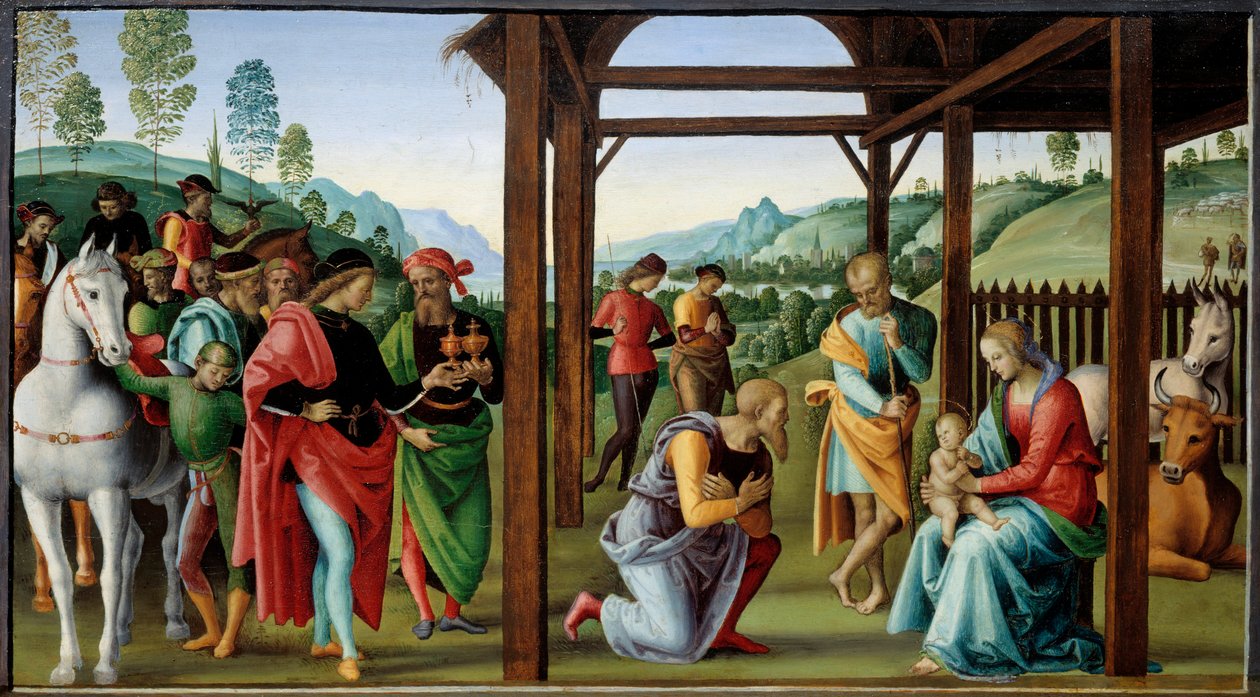 A mágusok imádása Pietro Vannucci festménye, Il Perugino (A Perugin alkotó: Pietro Perugino