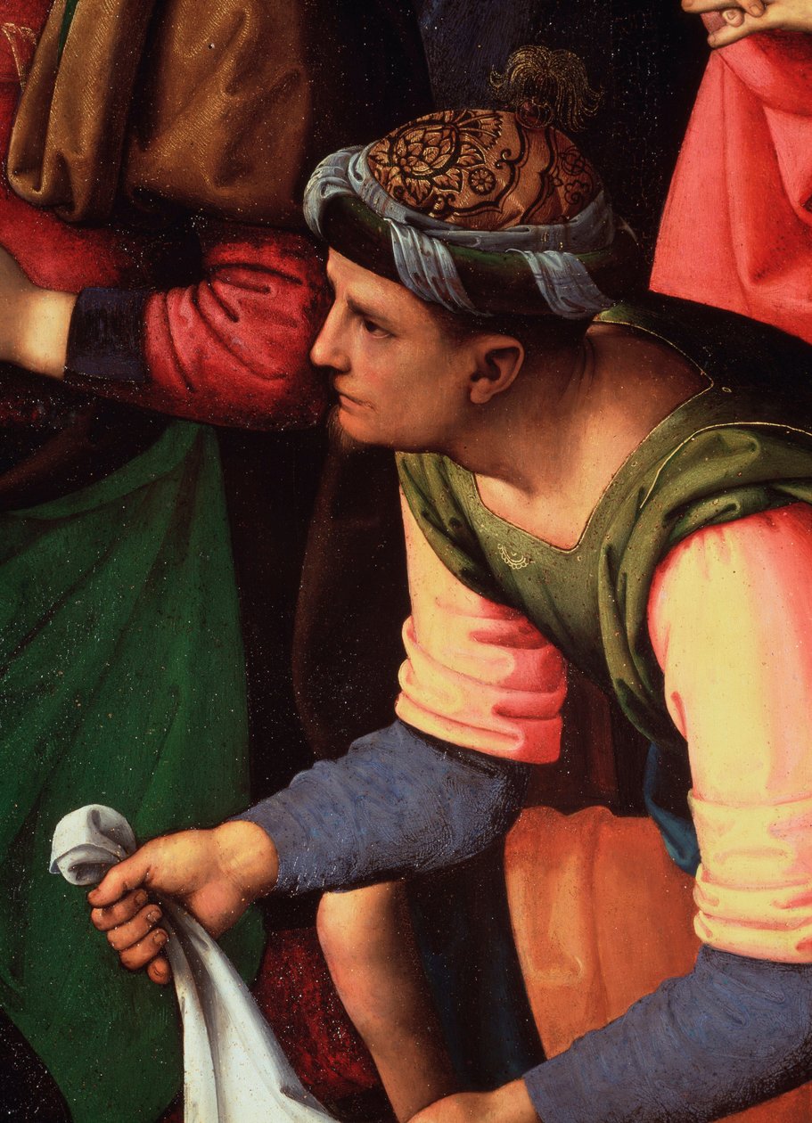 Lerakás vagy siralom Krisztus haláláról. Részlet - Festészet alkotó: Pietro Perugino