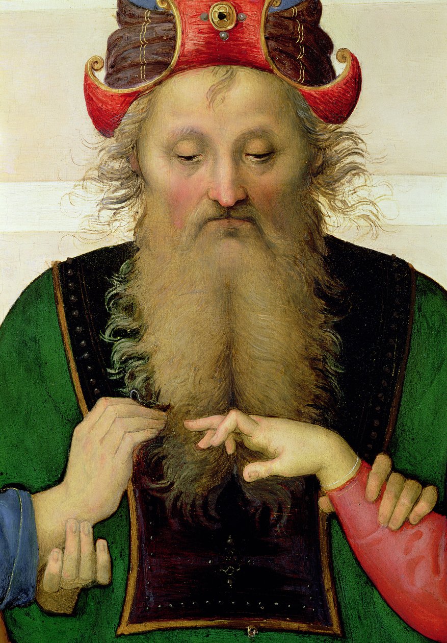A Szűz házassága, a főpap részlete, 1500-04 olaj, vászon részlet 53750 alkotó: Pietro Perugino