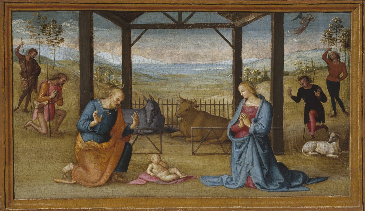 Születés, 1500-05 alkotó: Pietro Perugino