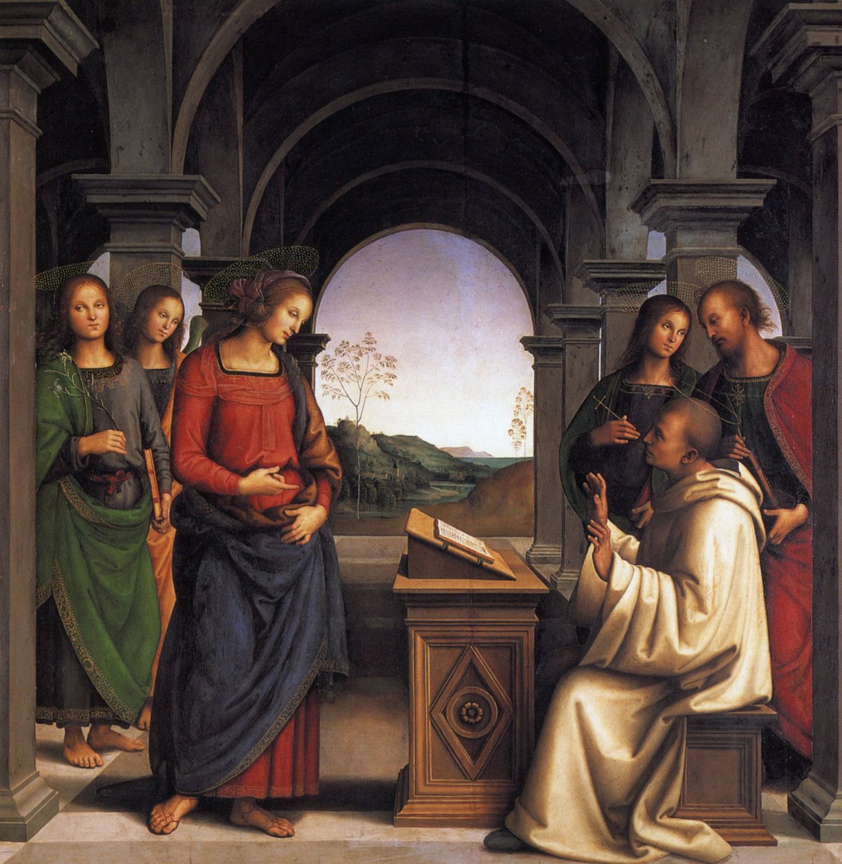 Szent Bernát látomása alkotó: Pietro Perugino