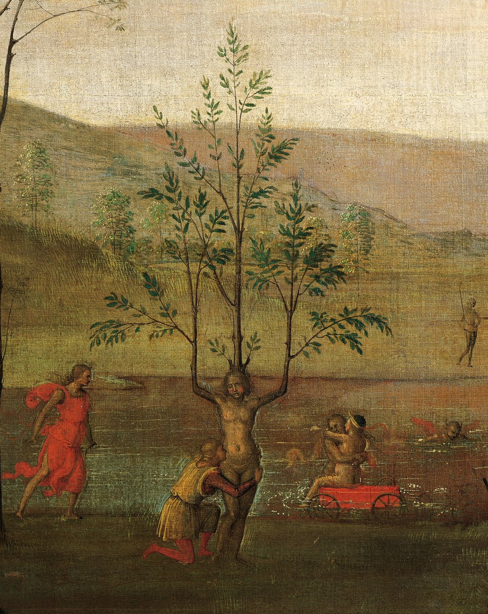 Fa-nő, részlet a Szerelem és a tisztaság közötti küzdelemből alkotó: Pietro Perugino